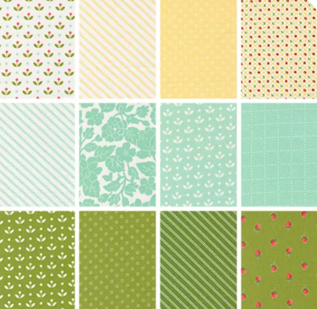 Bloomsberry 40 Pcs Fat Eighth 9 x 22 Cut 55350F8 Camille Roskelley Moda