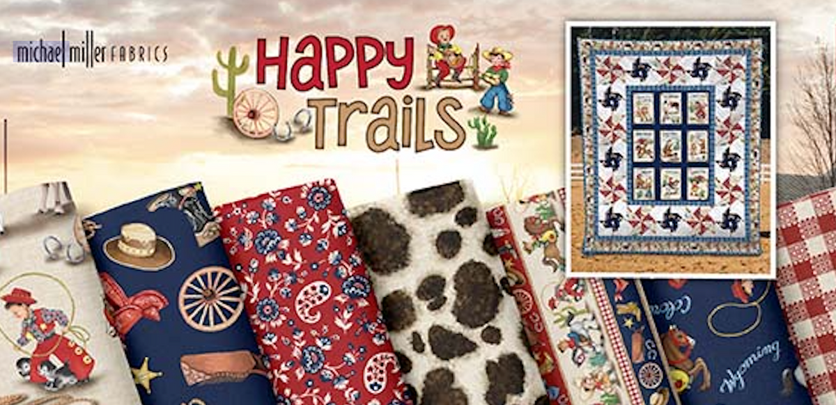 Happy Trails L'il Cowhands CX11513-MULT-D Michael Miller 24" panel