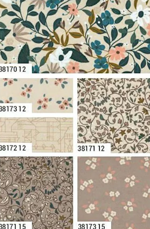 Midnight Fleur 5" Charm Pack 38170PP Jessica Rose Moda