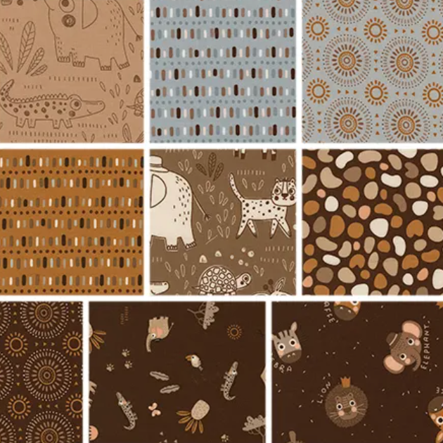 Wildly Cute Safari 2.5" Jelly Roll 39080JR Elena Amo Moda