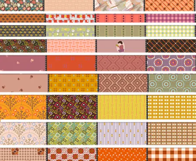 Gathered Lollies Half Yard Bundle 18290HYT GREENS Jen Kingwell Moda