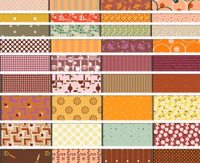 Gathered Lollies Half Yard Bundle 18290HYT GREENS Jen Kingwell Moda