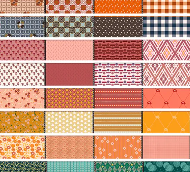 Gathered Lollies Half Yard Bundle 18290HYT GREENS Jen Kingwell Moda