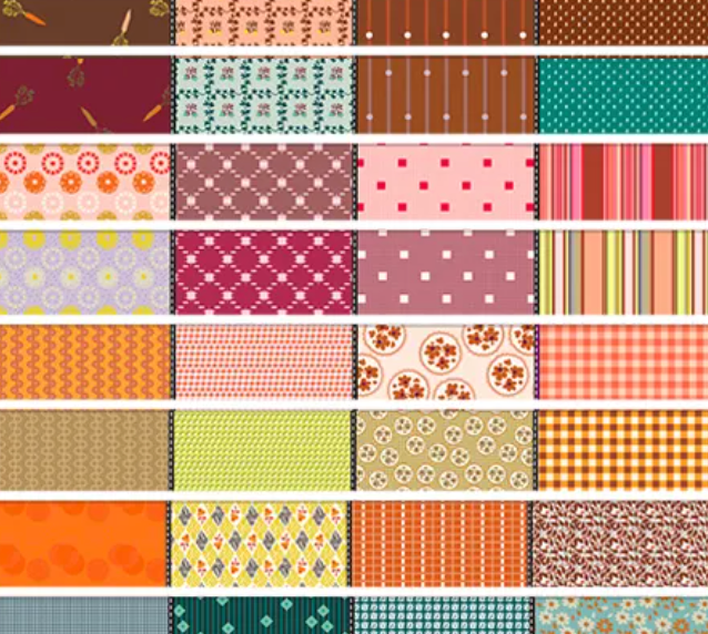 Gathered Lollies Half Yard Bundle 18290HYT GREENS Jen Kingwell Moda