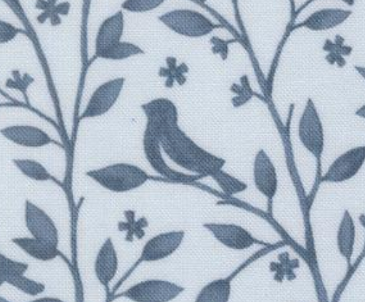 Family Tree Birds Branches Mist 56161 18 Deb Strain Moda Half Yard