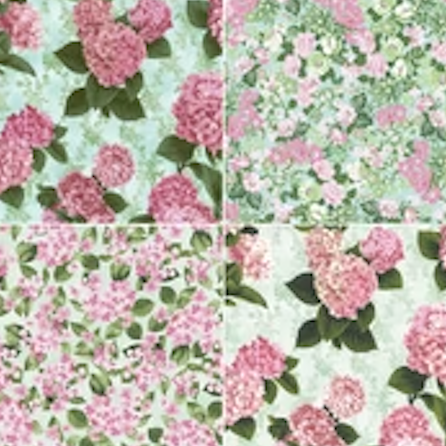 Hydrangea Gazebo Favorites 10" Squares Layer Cake TEN-1477-42 Robert Kaufman