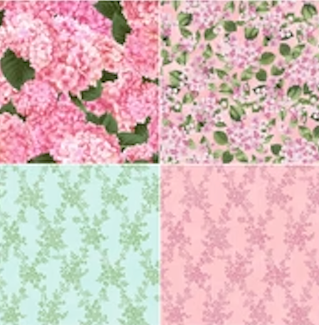 Hydrangea Gazebo Favorites 10" Squares Layer Cake TEN-1477-42 Robert Kaufman
