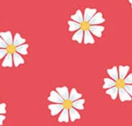 Oh Say Can You Sew Dancing Daisies Red A-10002-R Amy Latta Andover Half Yard