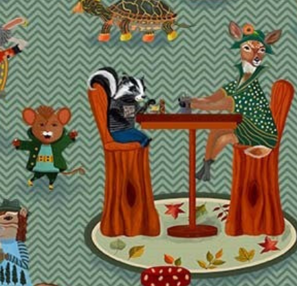 Cozy Lounge Dine & Dashing Party Cindy Jackson DDC12903-TEAL-D Michael Miller Fabrics Half Yard
