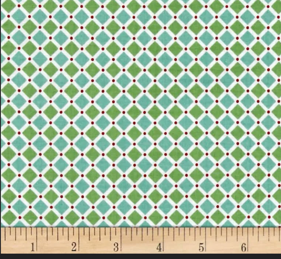 Cozy Christmas Square C5366 Green by Riley Blake Designs - Half Yard