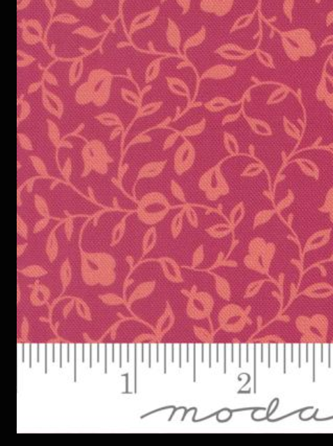 Sitara Affinity Small Floral Vines Pomegranate Crystal Manning MODA 11985 24 HALF YARD