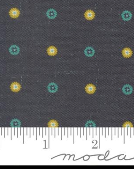 Sitara Floret Dots Midnight Crystal Manning MODA 11987 12 HALF YARD