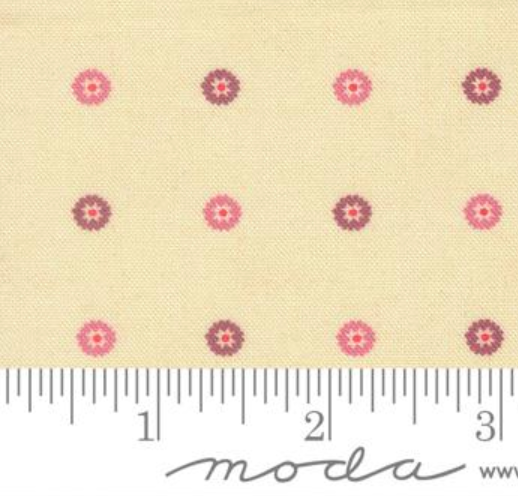 Sitara Floret Dots Cream Crystal Manning MODA 11987 11 HALF YARD