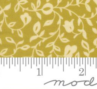 Sitara Affinity Small Floral Vines Pesto Crystal Manning MODA 11985 18  HALF YARD