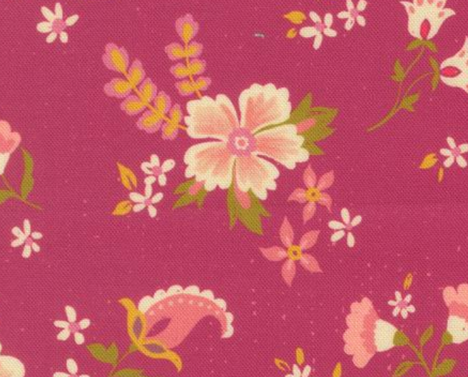 Sitara Davina 11982 24 Pomegranate Crystal Manning MODA HALF YARD