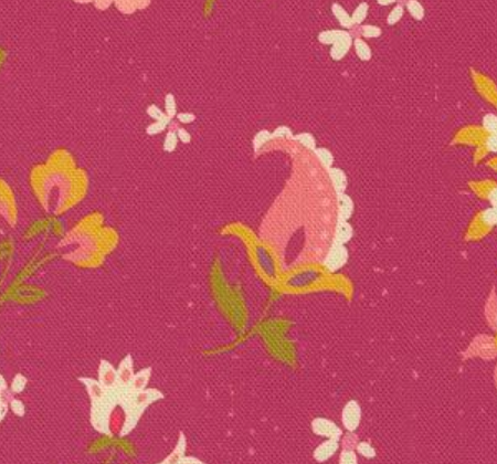 Sitara Davina 11982 24 Pomegranate Crystal Manning MODA HALF YARD