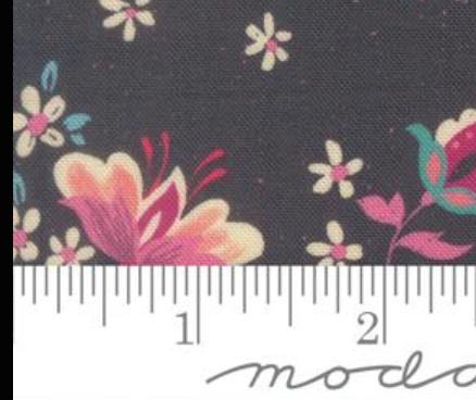Sitara Davina Florals Midnight Crystal Manning MODA 11982 12 HALF YARD