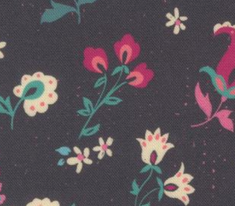Sitara Davina Florals Midnight Crystal Manning MODA 11982 12 HALF YARD