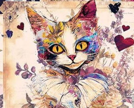 Looking Glass Alice's Dream Collage ERA-CD4021 MULTI Timeless Treasures Half Yard