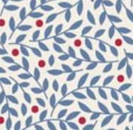 Tilda Village Life Lillian Blue Cotton Fabric 110184 Half Yard (PREORDER SHIPS 10/1)
