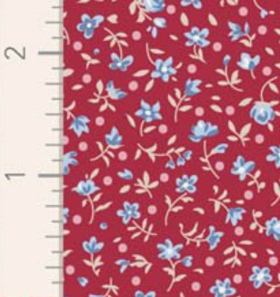 Tilda Village Life Mae Burgundy Cotton Fabric 110183 Half Yard (PREORDER SHIPS 10/1)