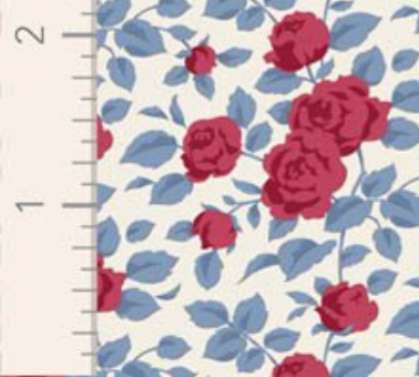 Tilda Village Life Margot Burgundy Cotton Fabric 100694 Half Yard(PREORDER SHIPS 10/1)