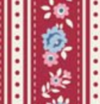 Tilda Village Life Agnes Burgundy Cotton Fabric 100693 Half Yard(PREORDER SHIPS 10/1)
