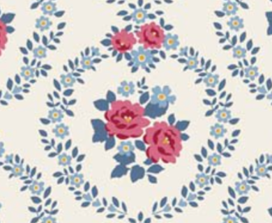 Tilda Village Life Mable Cold Cream Cotton Fabric 100692 Half Yard (PREORDER SHIPS 10/1)
