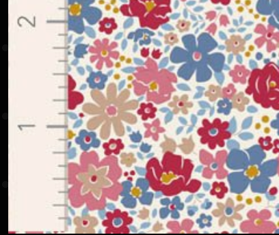 Tilda Village Life Esther Cold Cream Cotton Fabric 100691 Half Yard(PREORDER SHIPS 10/1)
