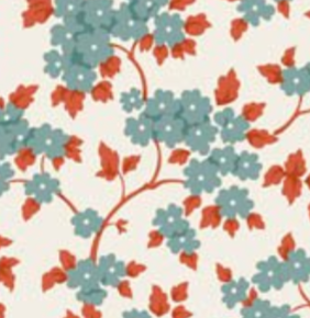 Tilda Village Life Ruth Teal Cotton Fabric 100686 Half Yard (PREORDER SHIPS 10/1)