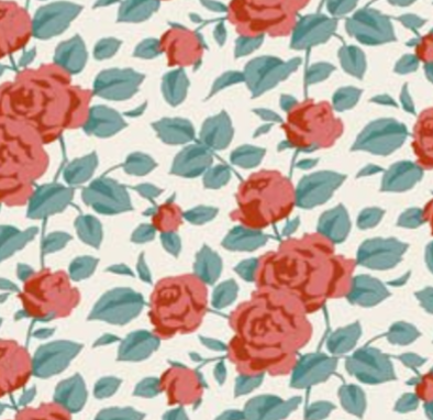 Tilda Village Life Margot Rust Cotton Fabric 100684 Half Yard (PRE ORDER SHIPS 10/1)