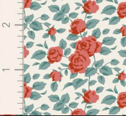 Tilda Village Life Margot Rust Cotton Fabric 100684 Half Yard (PRE ORDER SHIPS 10/1)
