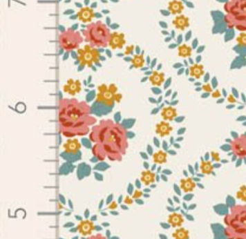 Tilda Village Life Mable Warm Cream Cotton Fabric 100682 Half Yard (PRE ORDER SHIPS 10/1)
