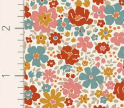 Tilda Village Life Esther Warm Cream Cotton Fabric 100681 Half Yard (PRE ORDER SHIPS 10/1)