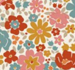 Tilda Village Life Esther Warm Cream Cotton Fabric 100681 Half Yard (PRE ORDER SHIPS 10/1)