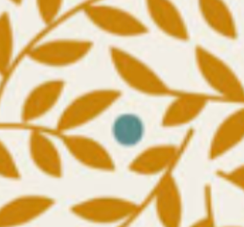 Tilda Village Life Golden Leaf Vines Cream Cotton Fabric 110175 Half Yard (PRE ORDER SHIPS 10/1)
