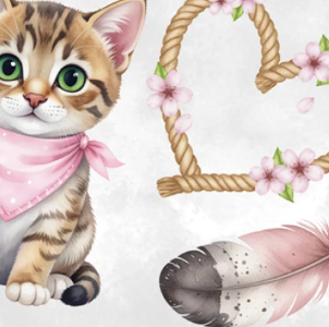 Country Girl Purrfect Outlaw Grey 143611 Mook Half Yard