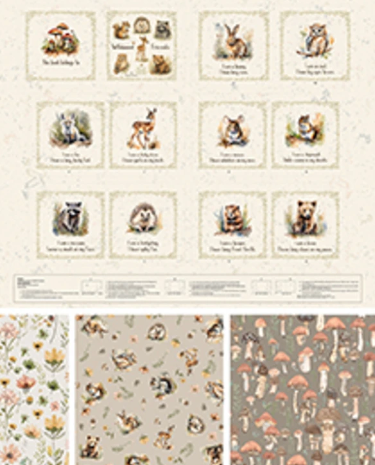Wildwood Whimsy 2.5in Strips FB6DRBQ-WILDWOODWHIM 42 Pcs Juliah Tiedemann The Blank Quilting Corp