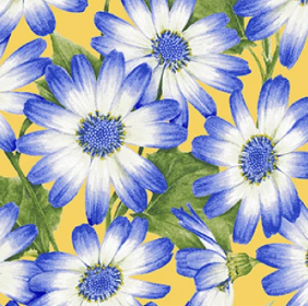 Sun Kissed Cisneraria Packed 2936-47 Jane Shasky Henry Glass Half Yard