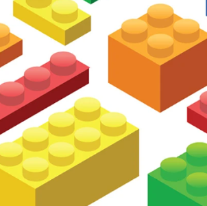 Building Blocks Spaced Multi 116681 Mook Half Yard