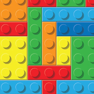 Building Blocks Packed Multi 116682 Mook Half Yard