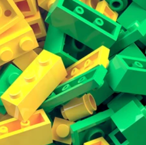 Building Blocks Rainbow Building Blocks 118029 Mook Half Yard