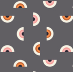 Happy Haunting Night Watch Gray 230426 Ann Gardner Cloud9 Half Yard