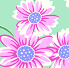 Full Bloom Daisy Sky 91087-60 Heather Bailey FIGO Northcott Half Yard