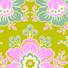 Full Bloom Eloise Chartreuse 91086-70 Heather Bailey FIGO Northcott Half Yard