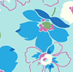 Full Bloom Grace Sky 91088-40 Heather Bailey FIGO Northcott Half Yard