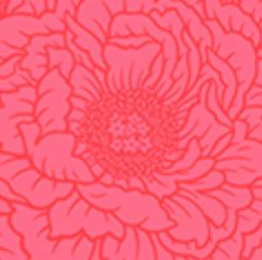 Full Bloom Peony Coral 91093-26 Heather Bailey FIGO Northcott Half Yard