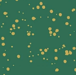 Sparkle Sparkly Basic Green Gold Metallic Dots SPKL05401G Jennifer Ellory P&B Half Yard