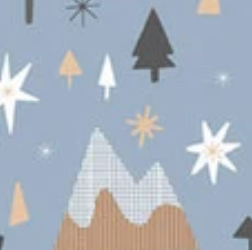 Polar Pals Scenic One-way PPAL05845B Sally Darby P&B Half Yard