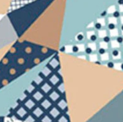 Polar Pals Patterned Geo PPAL05848MU Sally Darby P&B Half Yard